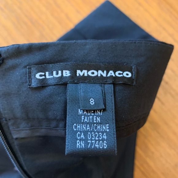 Club Monaco Black Wool Skirt Pleated Back - Picture 5 of 6